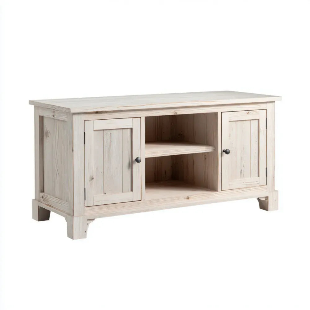 TV Stand Pine Wood 120x40x60 cm - Rustic Style